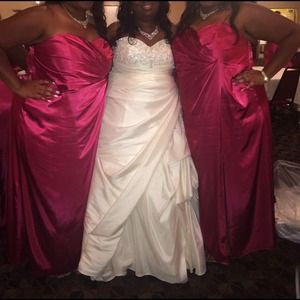 Fuchsia Bridesmaid Dress.