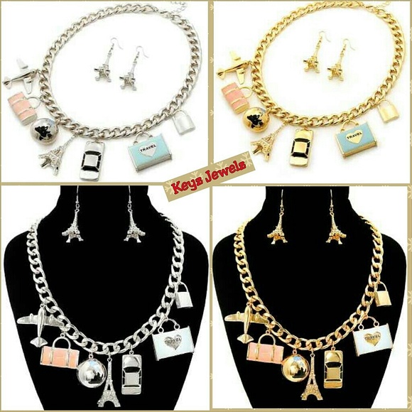 Paris Charm Necklace Sets