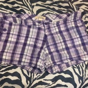 Purple PLUS Size 24 Plaid Shorts