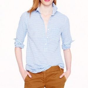 J. Crew Rumpled Stripe Popover.