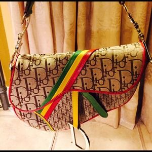 Christian Dior Rasta Saddle bag