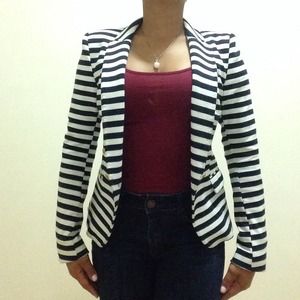 H&M Stripe Blazer