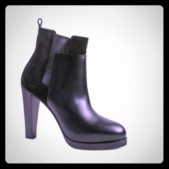 Balenciaga black suede leather