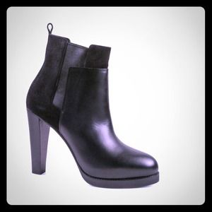 Balenciaga black suede leather