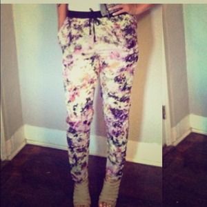 Floral Drawstring Pants