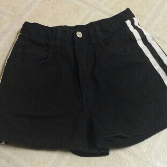 Black high waisted shorts