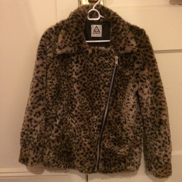UNIF Donna Leopard Coat size S