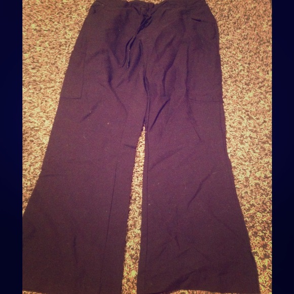 black scrub pants & purple koi top bundle