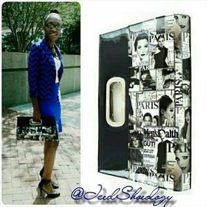 B&W MAGAZINE CLUTCH $25 w/PAYPAL