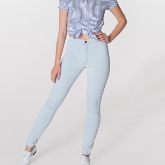AA light wash indigo easy jeans