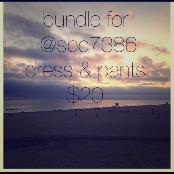 Bundle: party dress and black pants