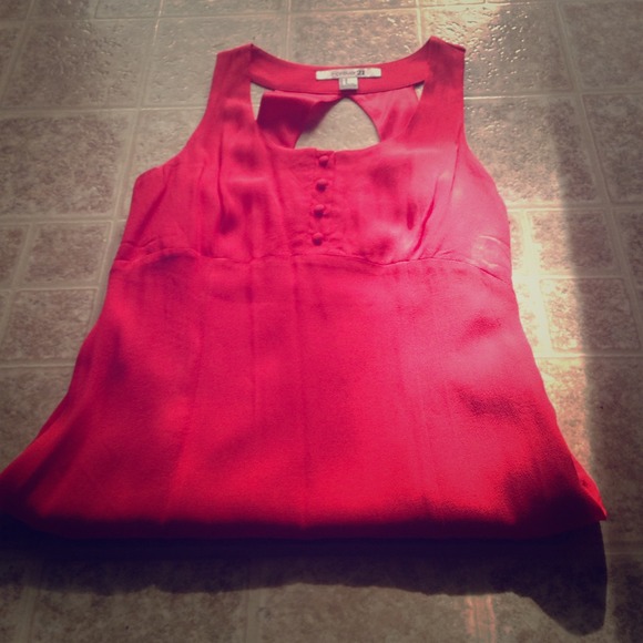 Keyhole Coral Dress