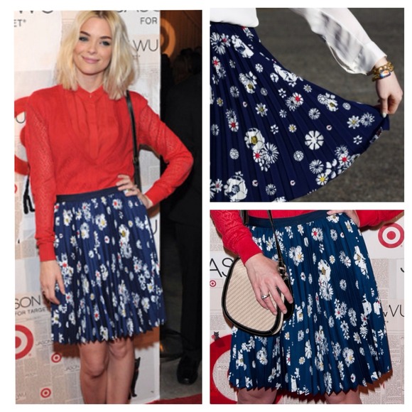Jason Wu Navy/Floral Skirt