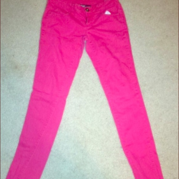 Electric Pink Skinny Pants