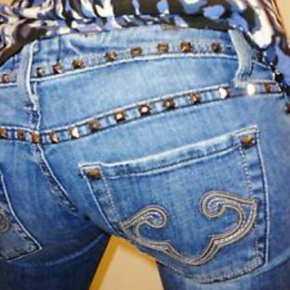 ⚠SOLD⚠ReROCK For EXPRESS Bling Studded Jeans