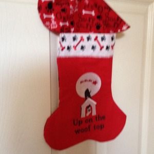 Christmas dog bone stocking