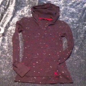 👜 Hurley thermal Henley style hoodie