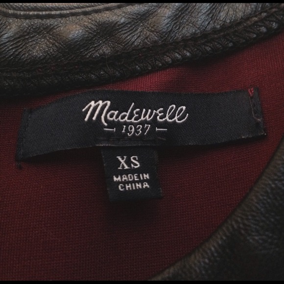 ⬇️REDUCED⬇️ Madewell dress with faux leather trim!