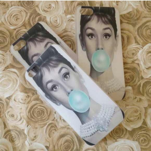 Audrey Hepburn Tiffany Blue Bubblegum iPhone 5 5s