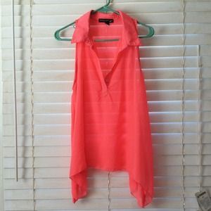 Sheer Neon Pink Tunic