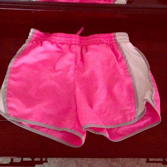 Hot pink running shorts
