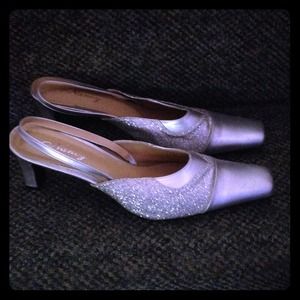 Silver evening Shoes