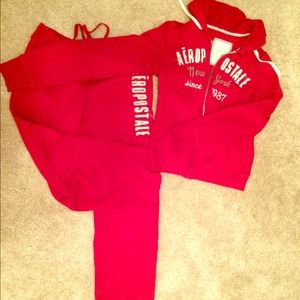 Red Aero sweat suite