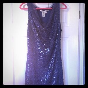 Powder blue sequin party dress