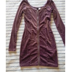 velvet purple tight dress