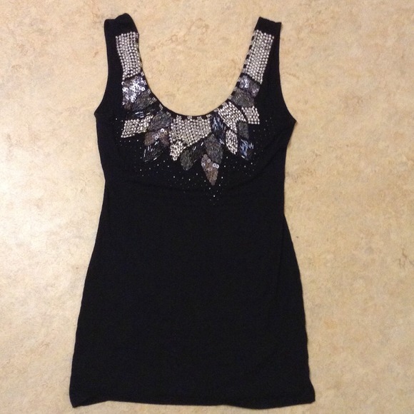 Bead Embellished Women's Tank