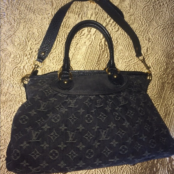 Louis Vuitton black denim Neo Cabby