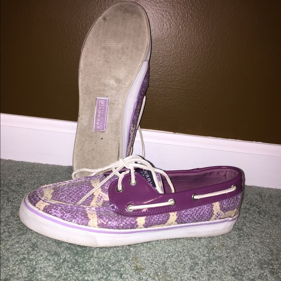 Purple Sequin Sperry's