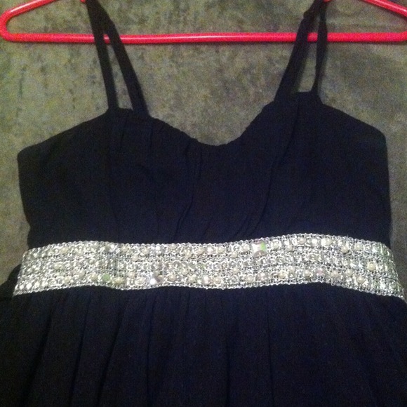 Black dress with jewels