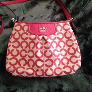 Pink coach cross body