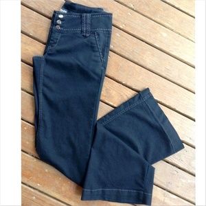 Black twill trouser style pants