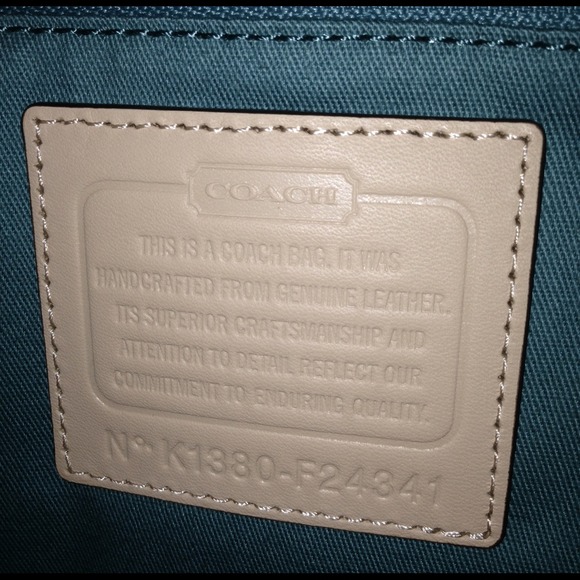 Coach leather tote in Mineral ON SALE TONIGHT! - Picture 3 of 3