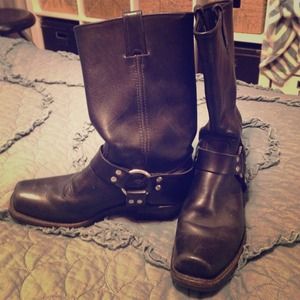 Black Frye Harness Boots 7.5