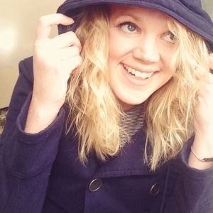 Navy Blue Button Up Hooded Jacket