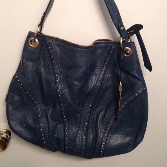 Cole Haan blue leather purse