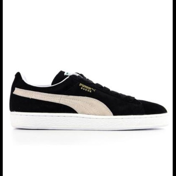 Puma black suede sneakers used