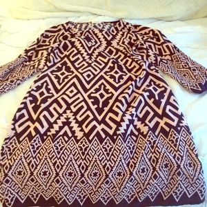 Patterned Shift Dress