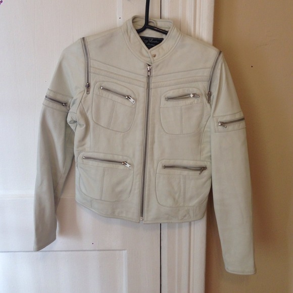 White leather jacket