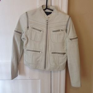 White leather jacket