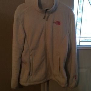 Women's white north face worn once!