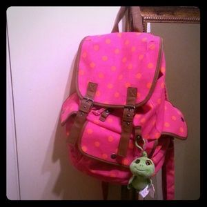 MUST GO Polcadot bookbag