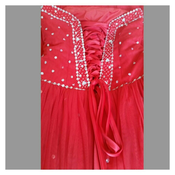 Beautiful red prom gown