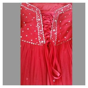 Beautiful red prom gown