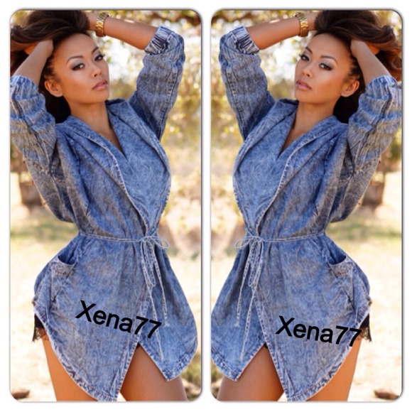 🌹Hooded denim jacket