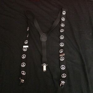 ▪️Black&White Peace Sign Suspenders▪️