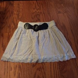 Tan Pin-Stripe Skirt